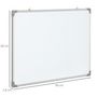 Voir la diapositive 3 : HOMCOM Tableau blanc aimanté magnétique dim. 90L x 60H cm nombreux accessoires inclus cadre aluminium