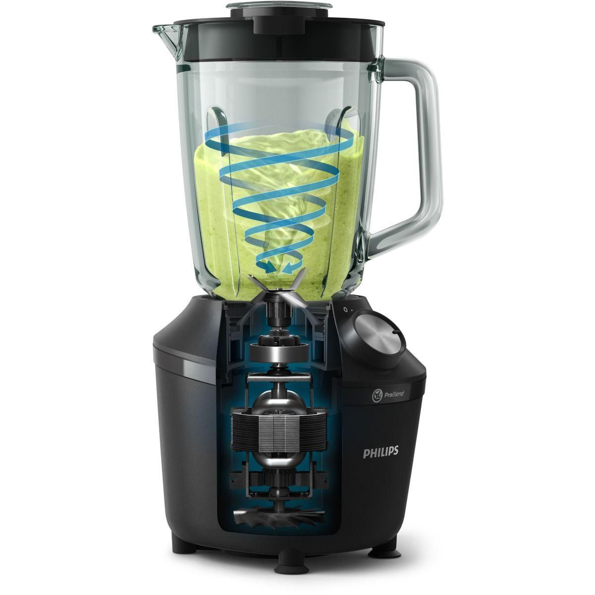 Philips Blender HR2291/01 Blender mixeur noir Série 3000 2L, 600W