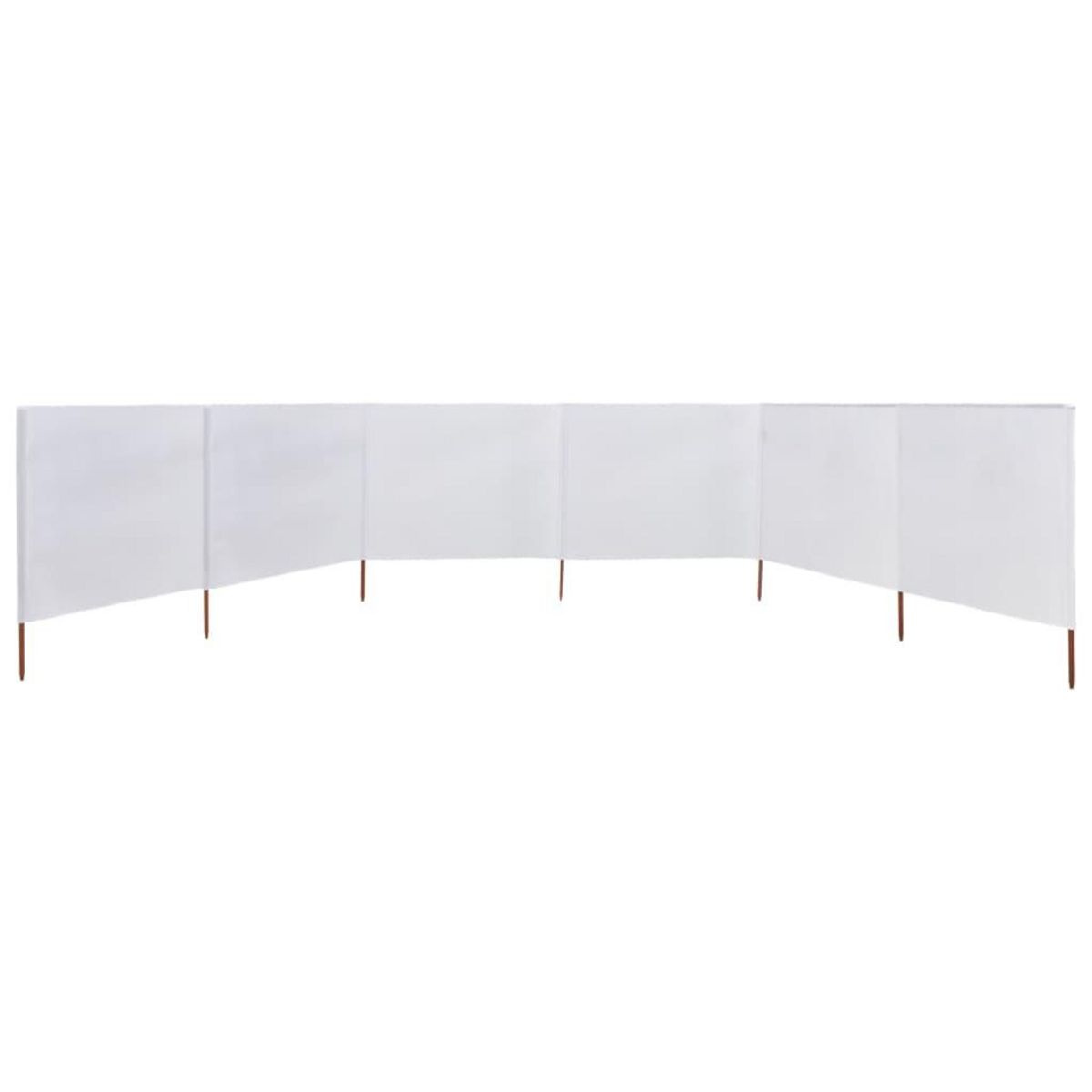VIDAXL Paravent 6 panneaux Tissu 800 x 80 cm Blanc