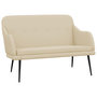 Voir la diapositive 2 : VIDAXL Banc Creme 110x76x80 cm Tissu