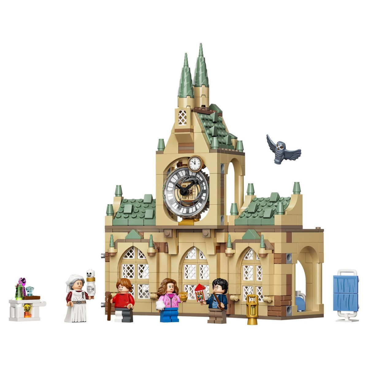LEGO Harry Potter 76398 L&rsquo;Infirmerie de Poudlard, Château et Tour de l'Horloge, Jouet à Construire Prisonnier d'Azkaban, Avec Minifigure Ron Weasley