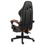 Voir la diapositive 3 : VIDAXL Fauteuil de jeux video et repose-pied Noir et orange Similicuir