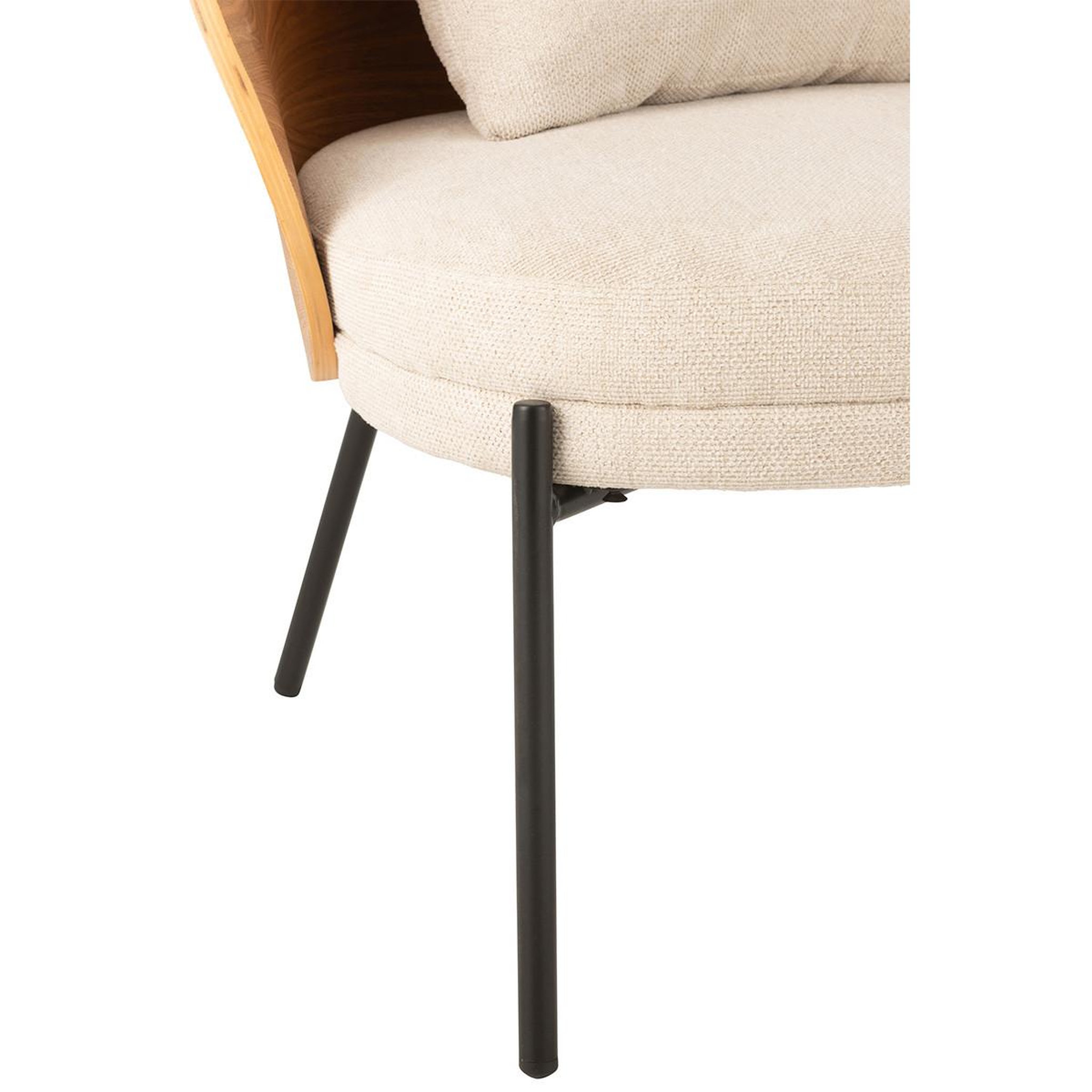 Voir la diapositive 6 : J-LINE Fauteuil lounge design  lone  81cm naturel & beige