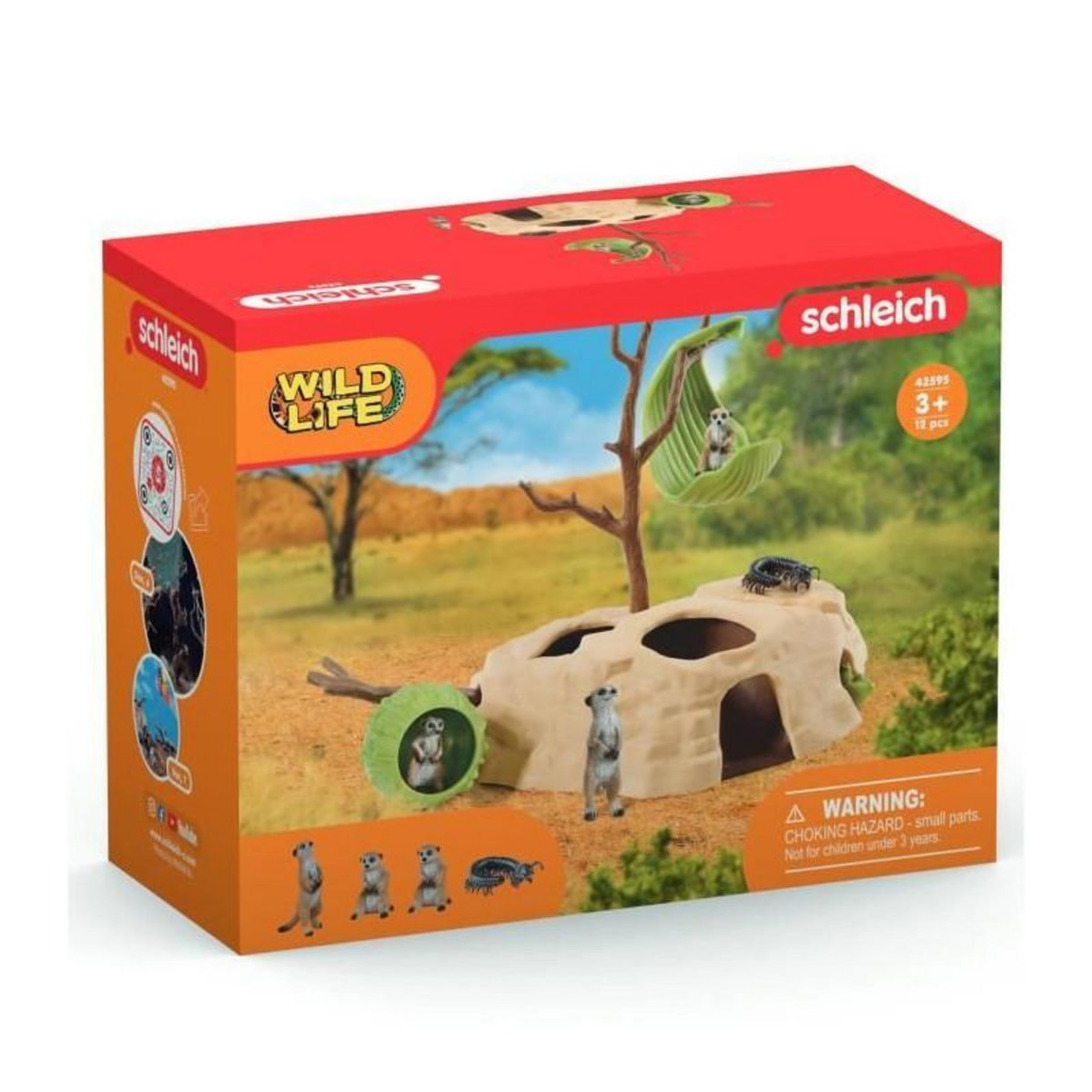 Schleich Coffret Rendez-vous des suricates, figurines animaux sauvages, Schleich 42595 Wild Life, Pour enfant des 3 ans