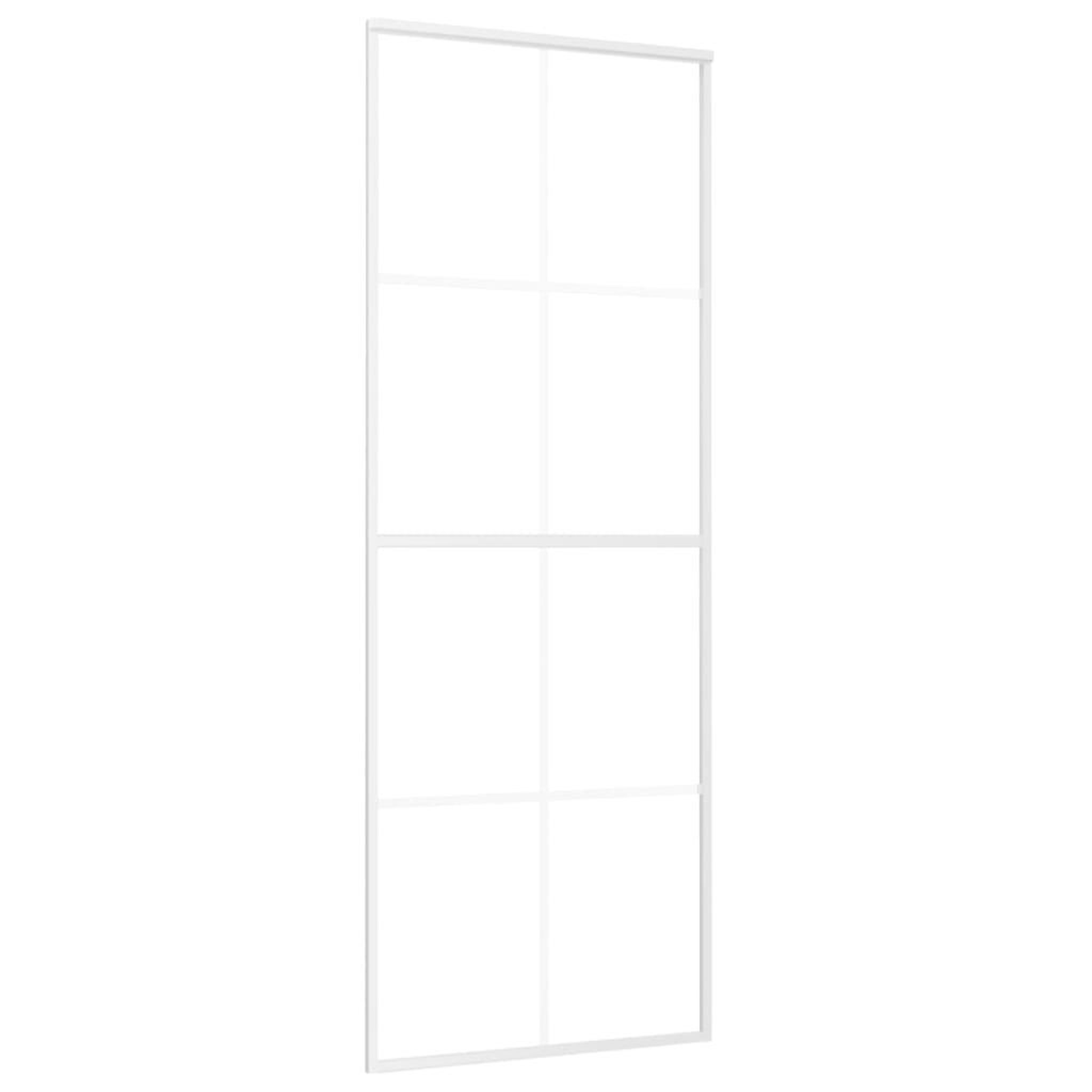 Voir la diapositive 2 : VIDAXL Porte coulissante Verre ESG depoli et aluminium 76x205 cm Blanc