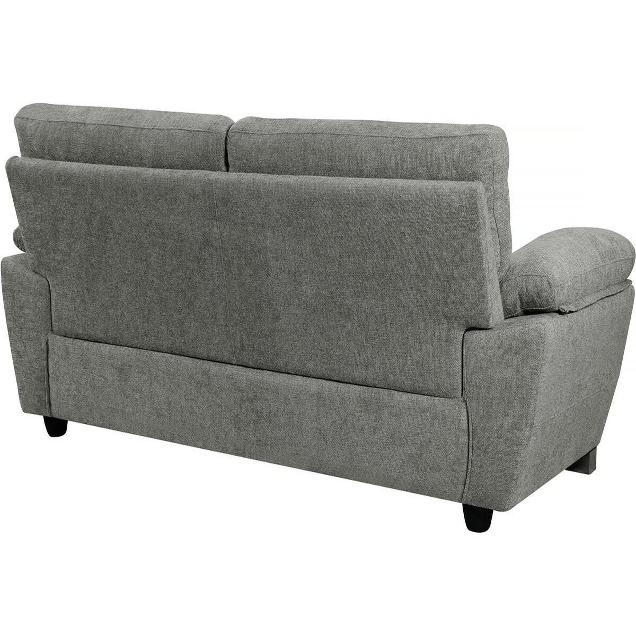 Voir la diapositive 4 : Habitat et Jardin Canapé fixe en tissu  dallas  - 210 x 88 x 90 cm - 3 places - gris
