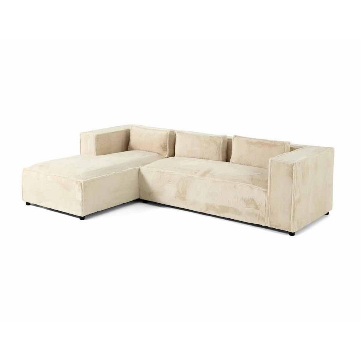 LISA DESIGN Stella - canapé d'angle gauche - 4 places - en fausse fourrure