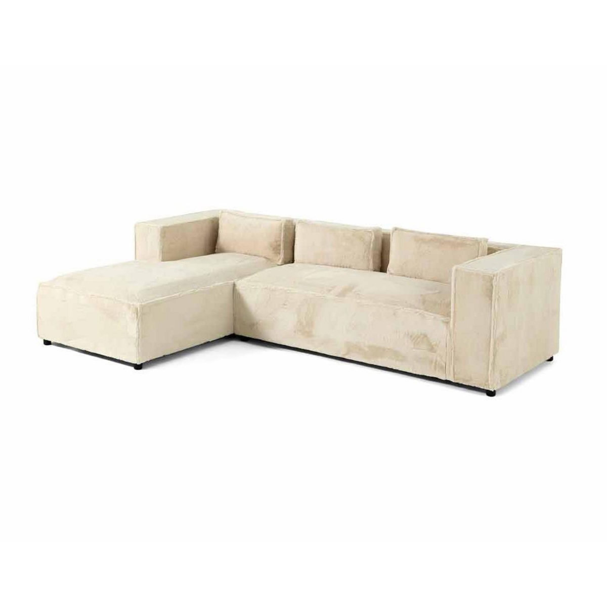 LISA DESIGN Stella - canapé d'angle gauche - 4 places - en fausse fourrure