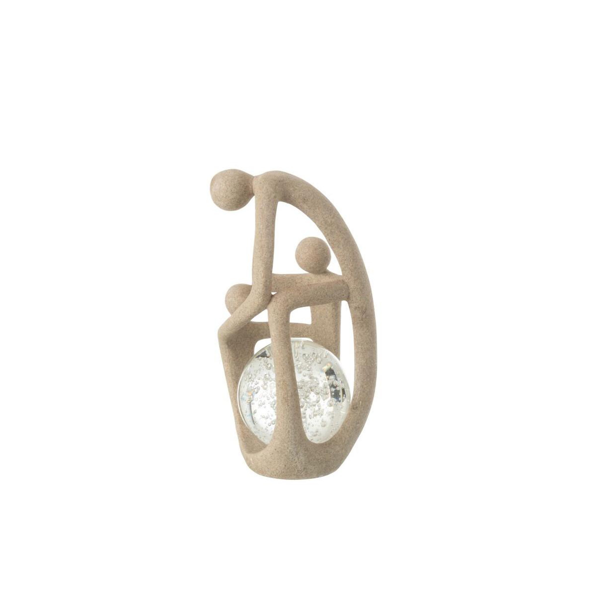 Voir la diapositive 2 : J-LINE Couple boule cristal  shawn  31cm beige
