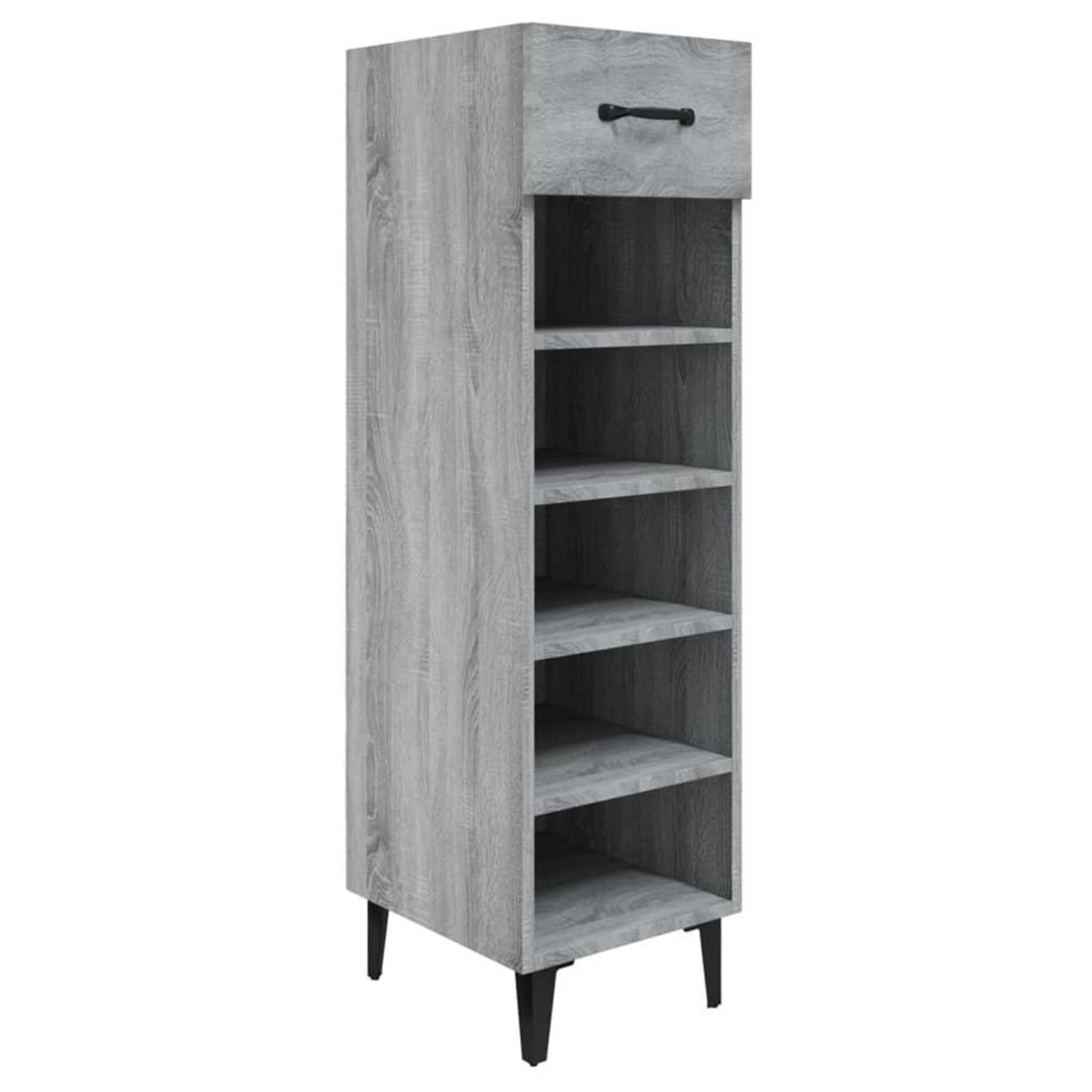 VIDAXL Meuble a chaussures Sonoma gris 30x35x105 cm Bois d'ingenierie