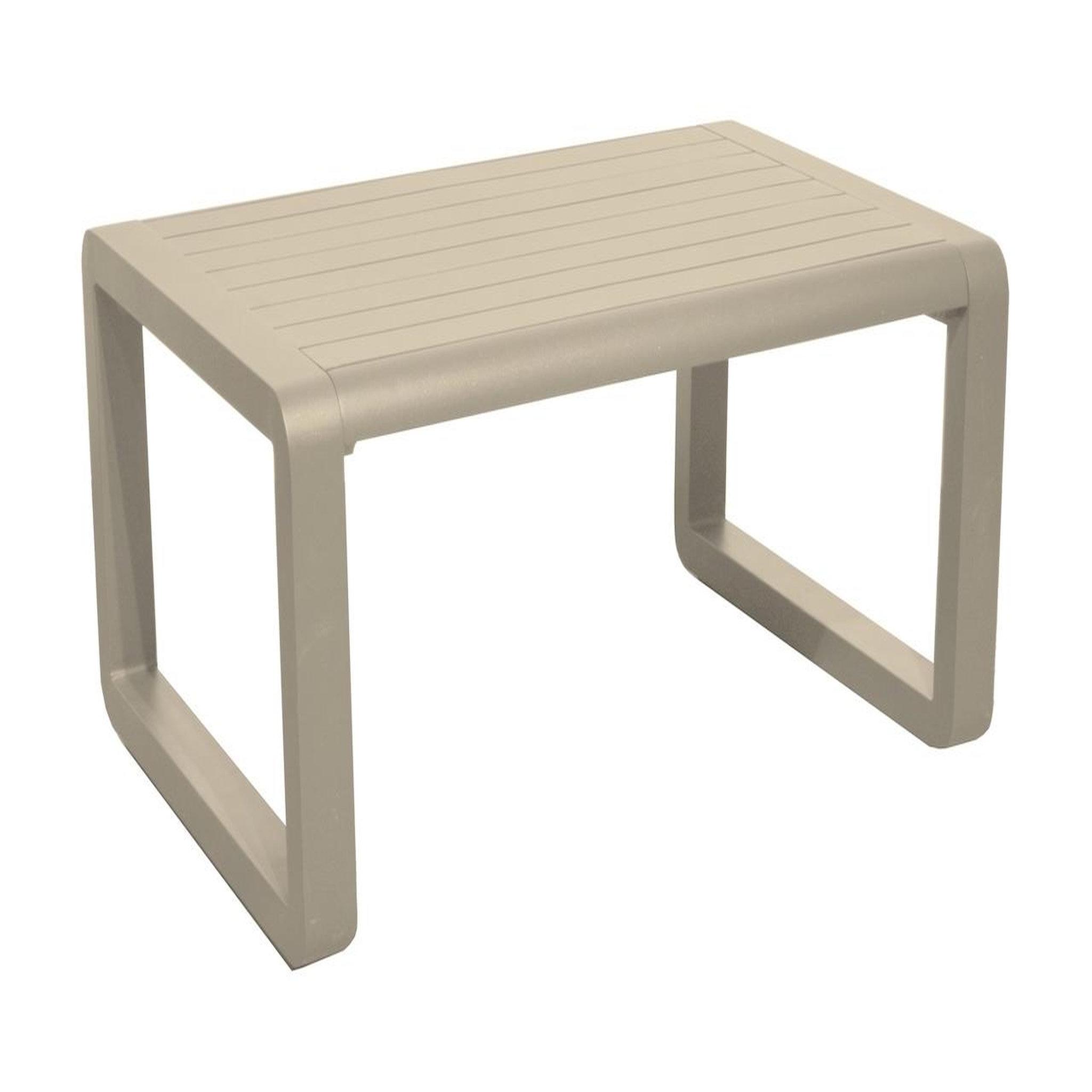 Proloisirs Table basse en aluminium à lattes - QUENZA II 90 x 60 - Coloris crème