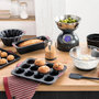 Voir la diapositive 3 : FIVE Moule 12 Muffins Silicone  Silitop  40cm Gris