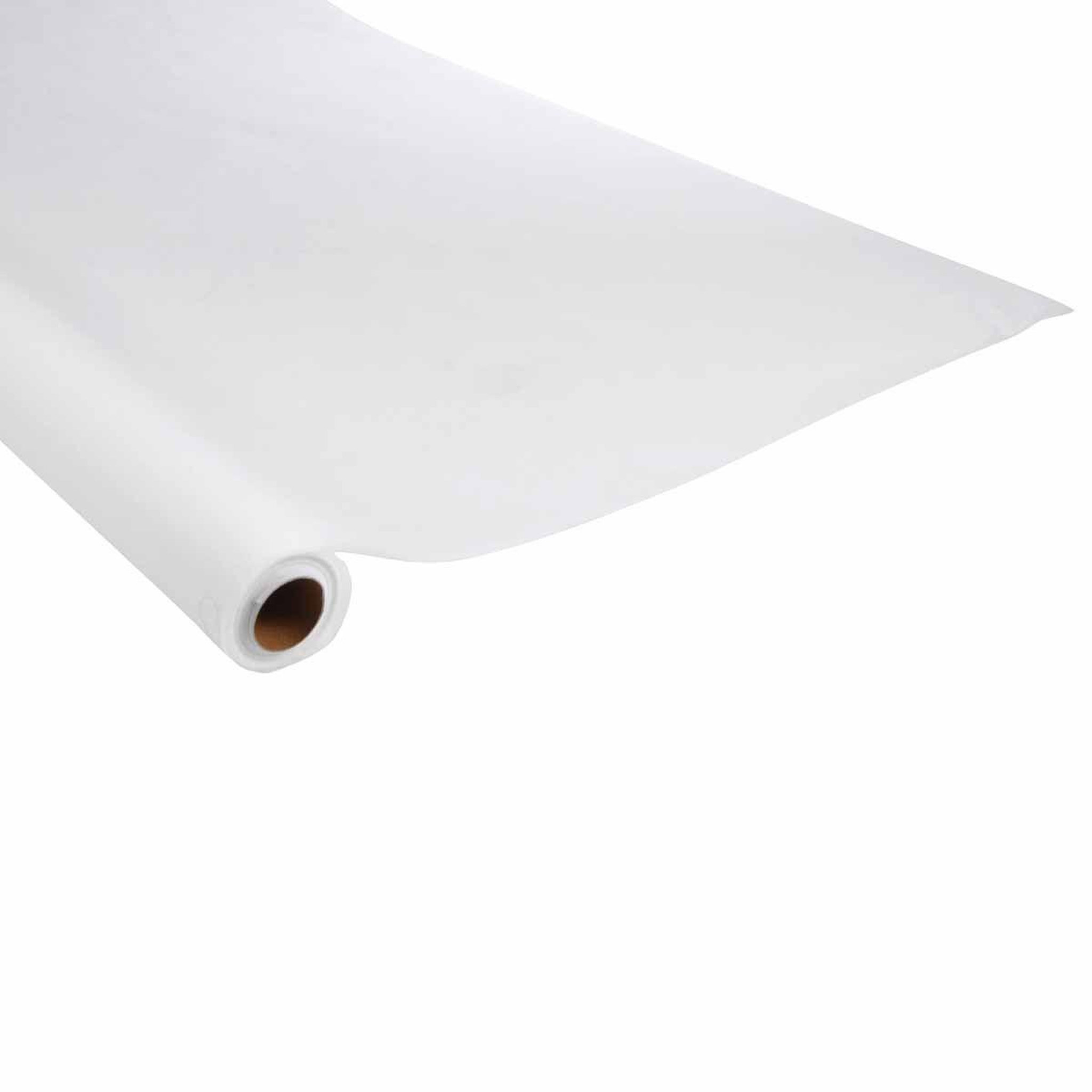 Voir la diapositive 1 : HOMEA Nappe Plastique  Intissé  1,20x10m Blanc