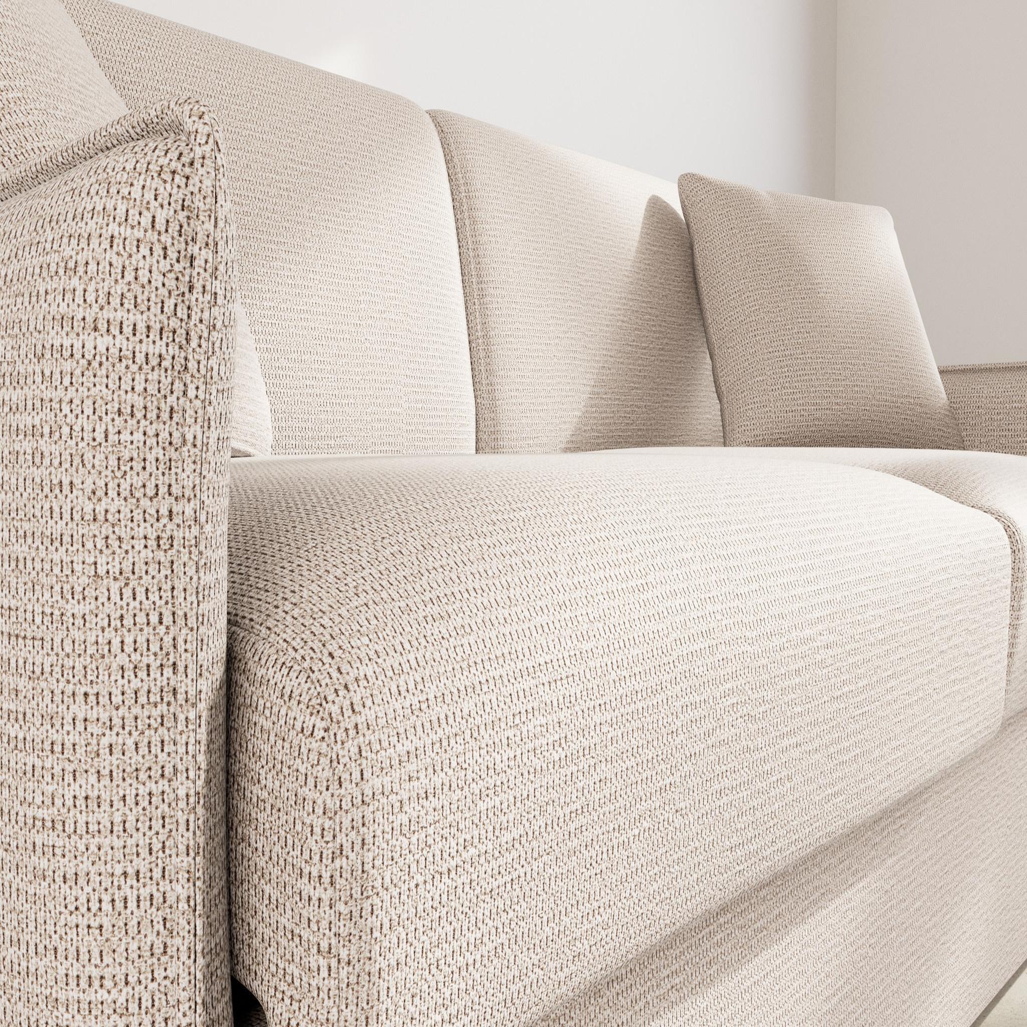 Voir la diapositive 6 : BEST MOBILIER Adele - canapé lit 2 places convertible express couchage quotidien 140x190 cm matelas 14 cm en tissu texturé
