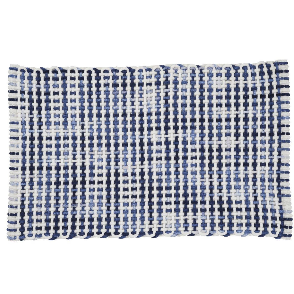 GUY LEVASSEUR Tapis déco quadrillé en polycoton 50x80cm