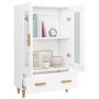 Voir la diapositive 4 : VIDAXL Buffet haut Blanc 70x31x115 cm Bois d'ingenierie