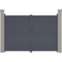 Voir la diapositive 1 : Habitat et Jardin Portail aluminium  Maurice  - 349.5 x 180.9 cm - Gris