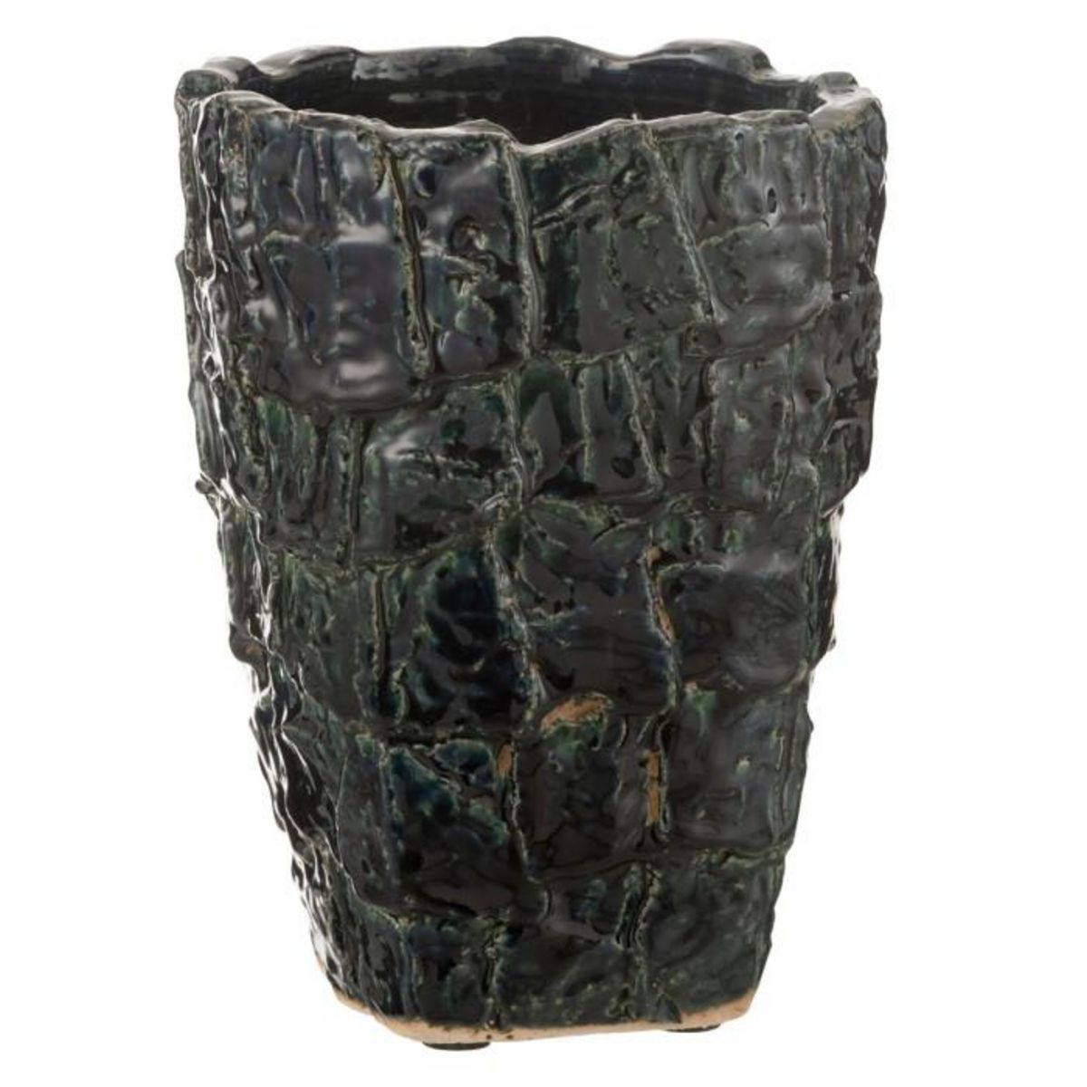 Paris Prix Vase Design en Céramique  Akane  24cm Vert Pétrole