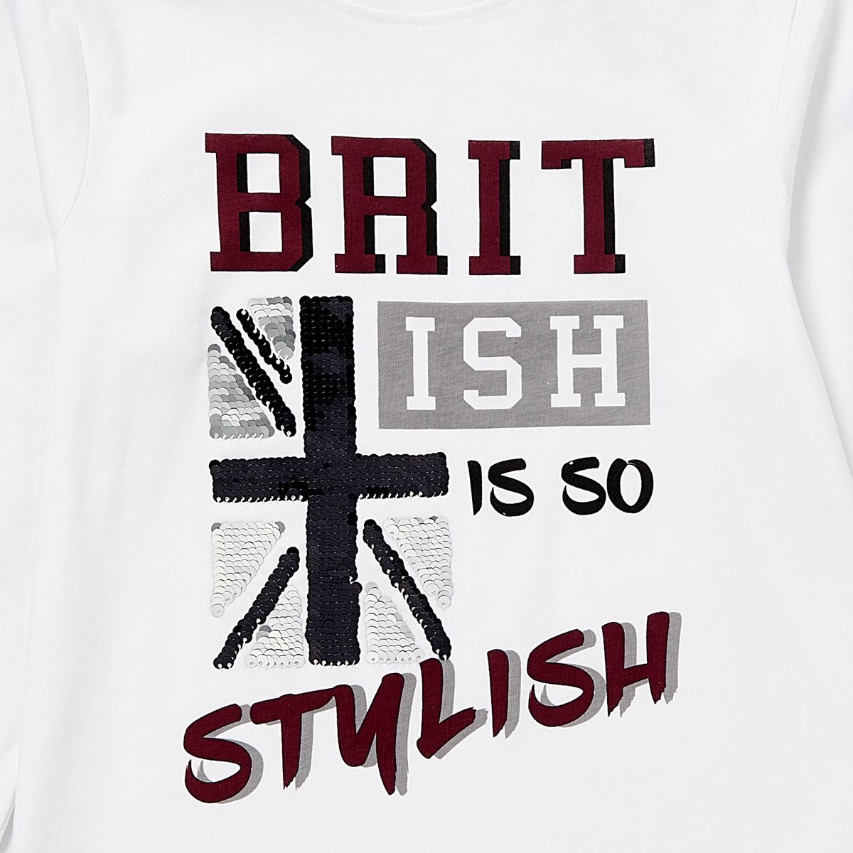 IN EXTENSO T-shirt manches longues à sequins reversibles garçon