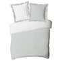 Voir la diapositive 5 : FUTURE HOME Parure de lit 2 personnes en coton 57 fils imprimé blanc