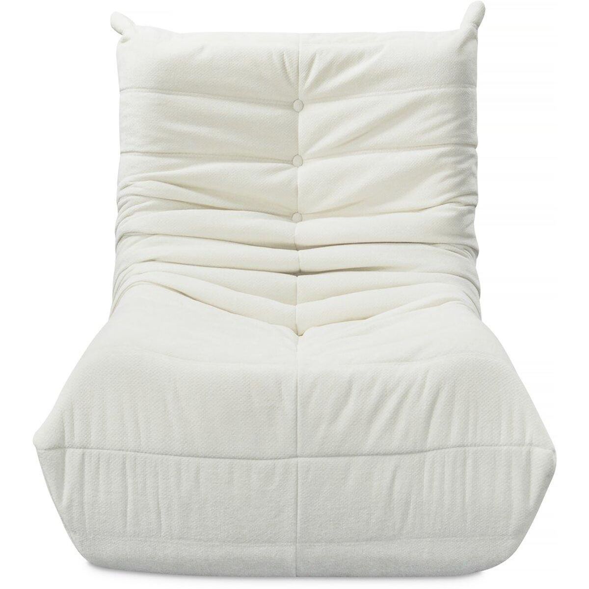 Habitat et Jardin Chauffeuse en tissu texturé  Velasca  - 95 x 100 x 75 cm - Crème