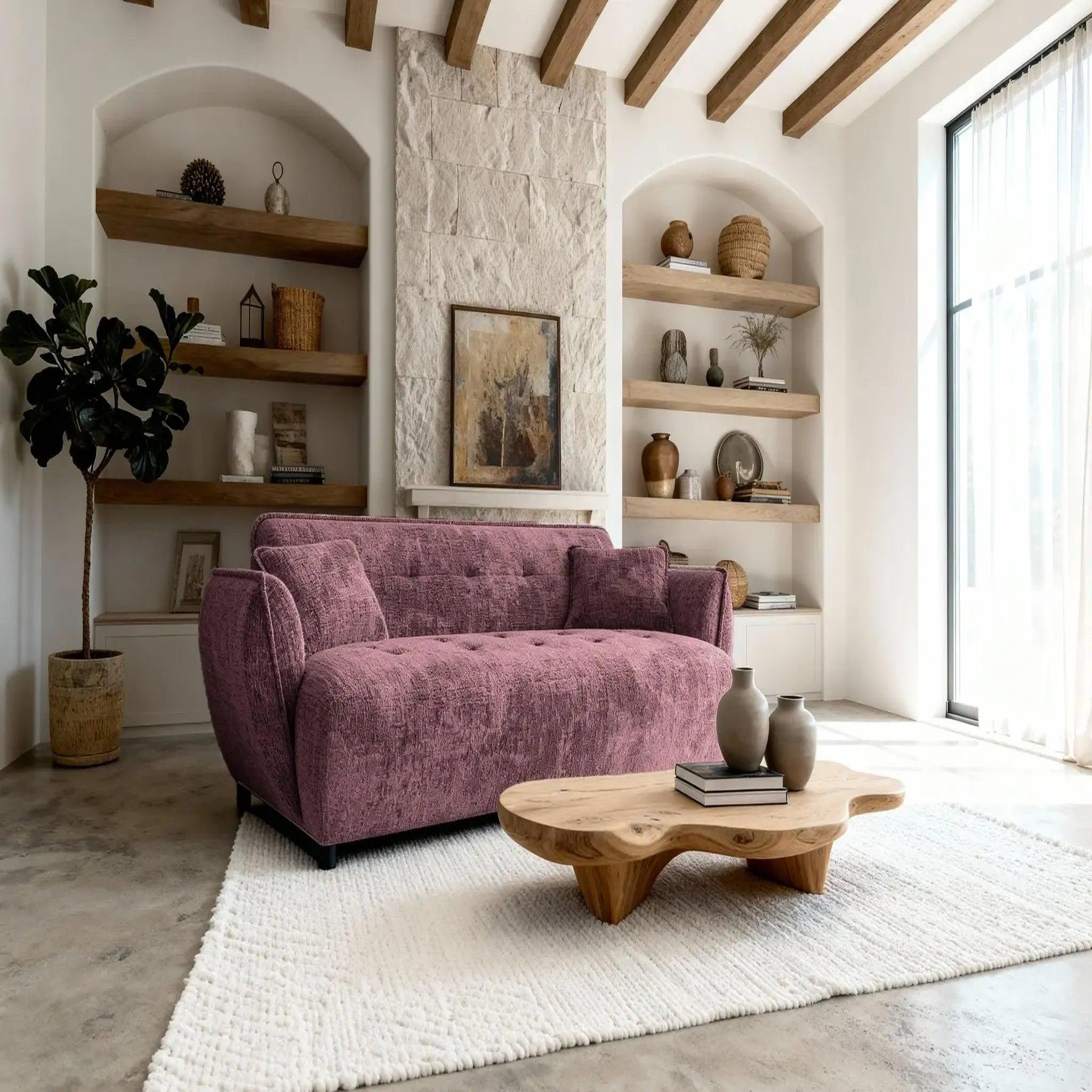 Voir la diapositive 4 : CASANOVA PARIS Mona - canapé droit tissu chenille 3 places