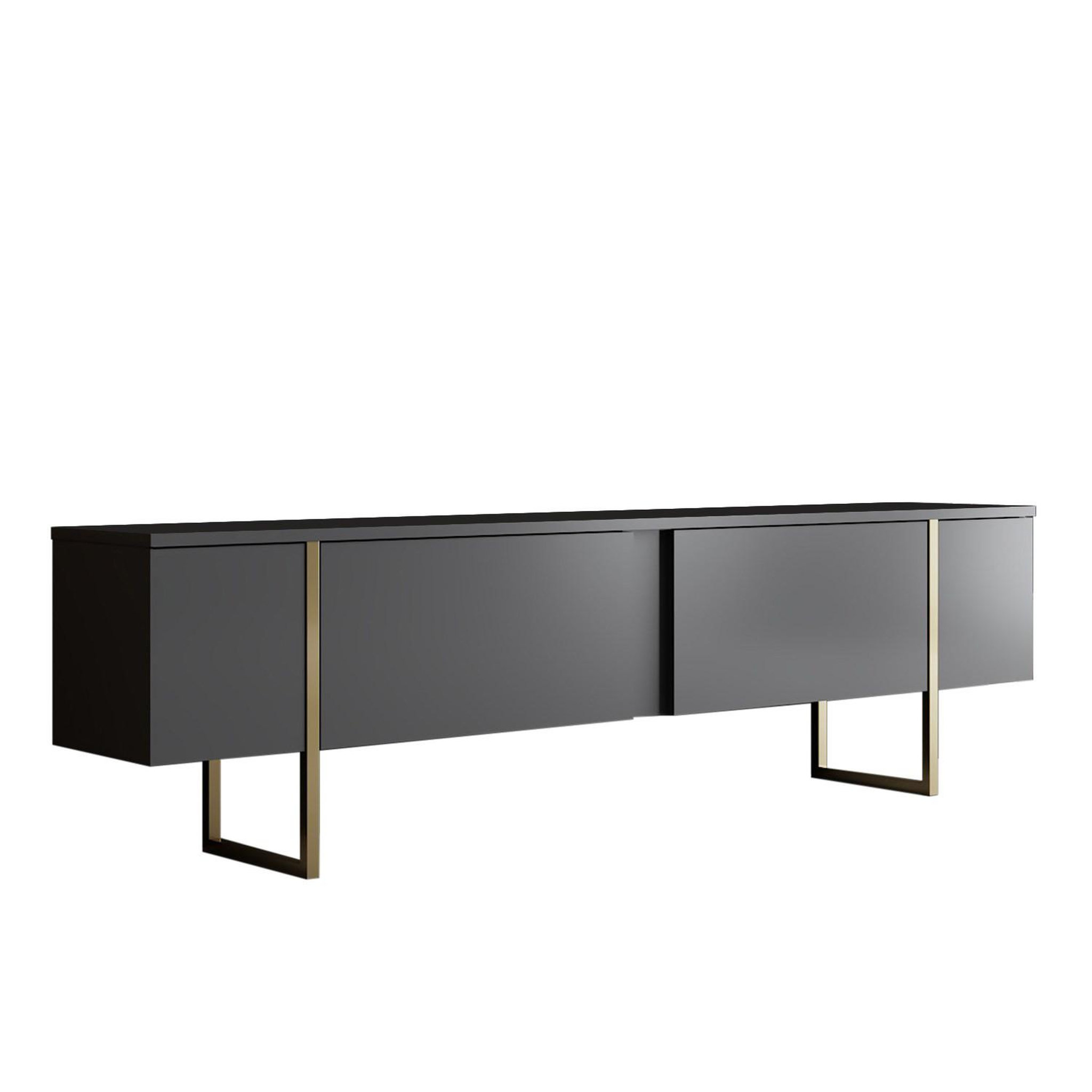 Habitat et Jardin Meuble tv en bois  luxe  - 180 x 30 x 50 cm - or
