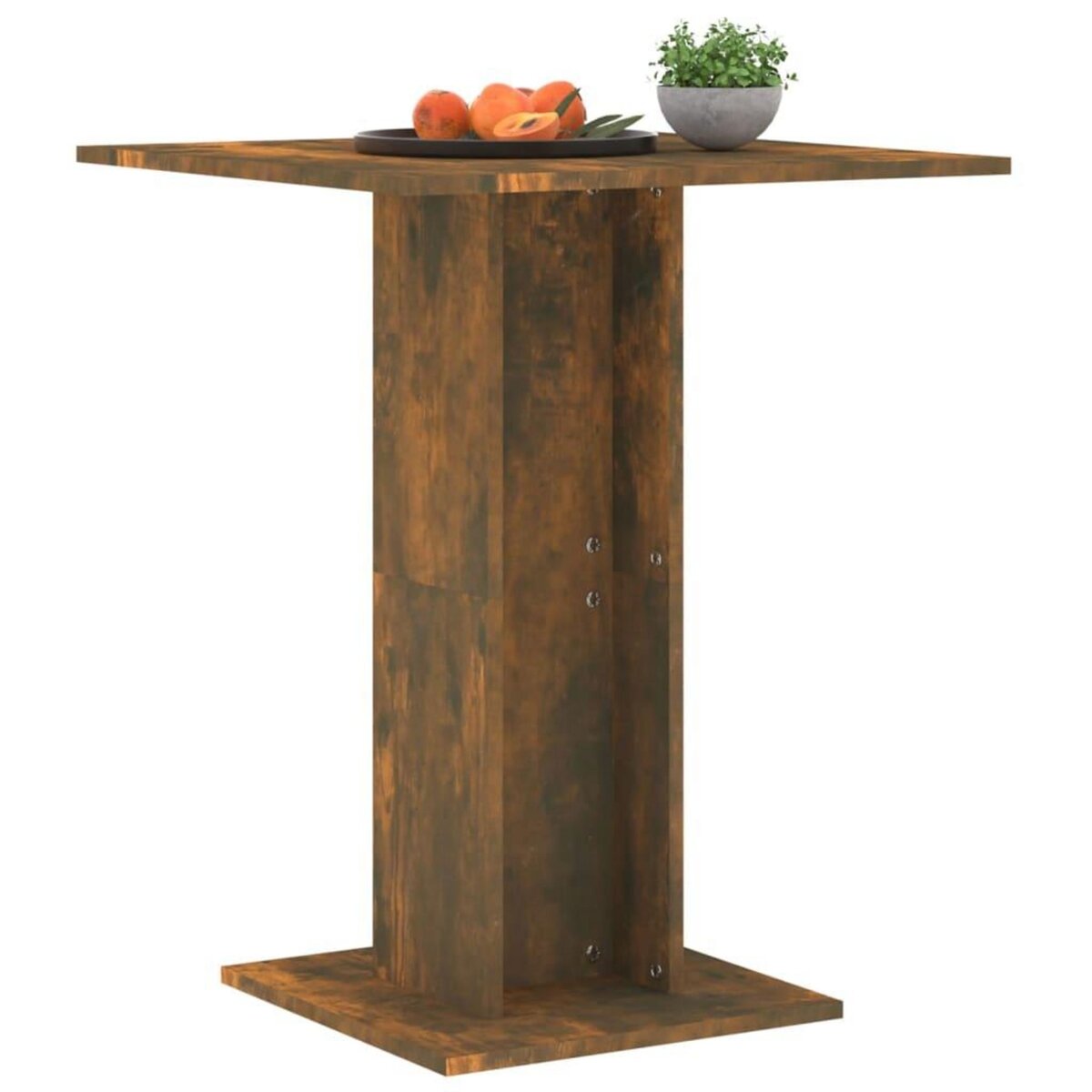 VIDAXL Table de bistro Chene fume 60x60x75 cm Bois d'ingenierie