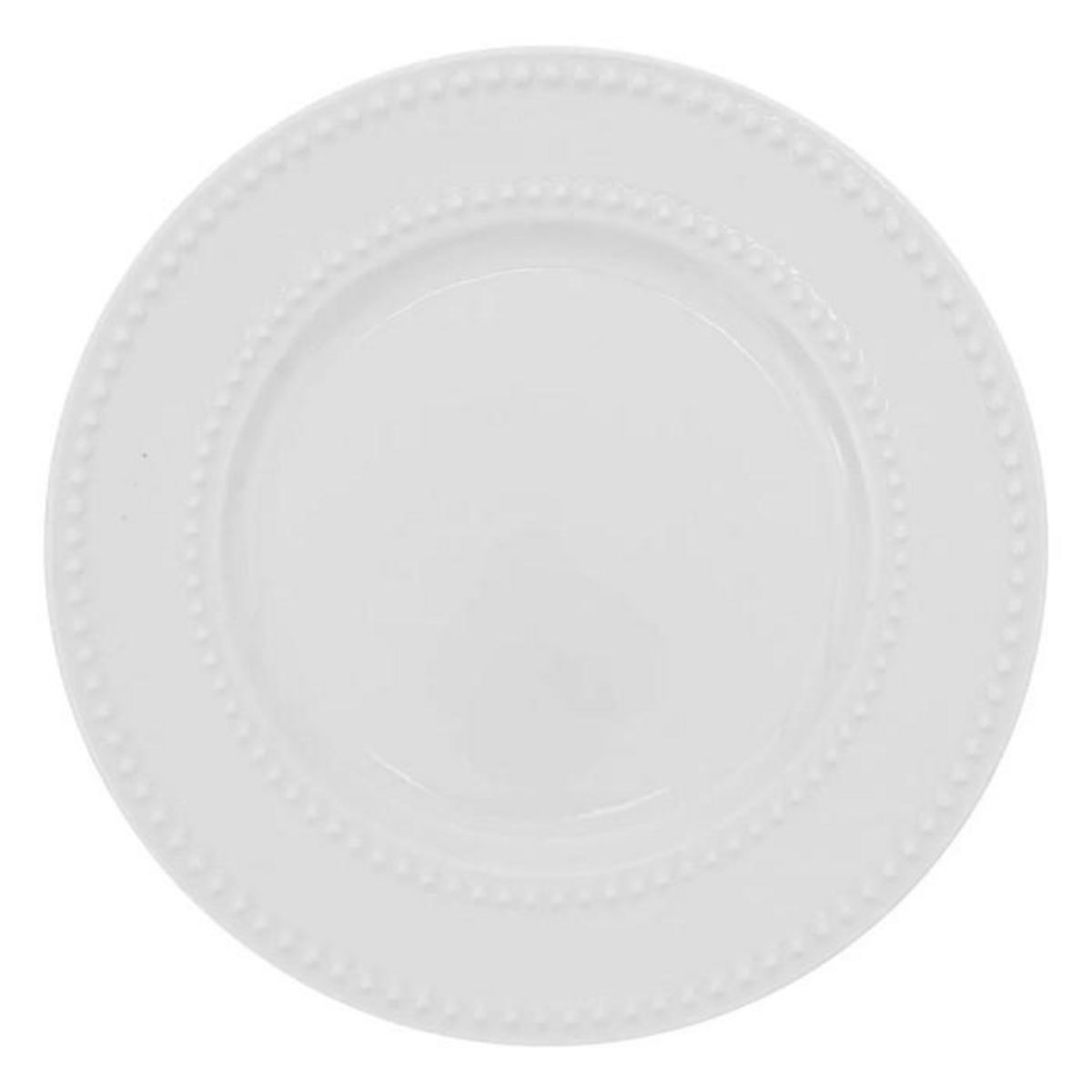 SECRET DE GOURMET Service de Table en Porcelaine 18 Pièces  Perle  27cm Blanc