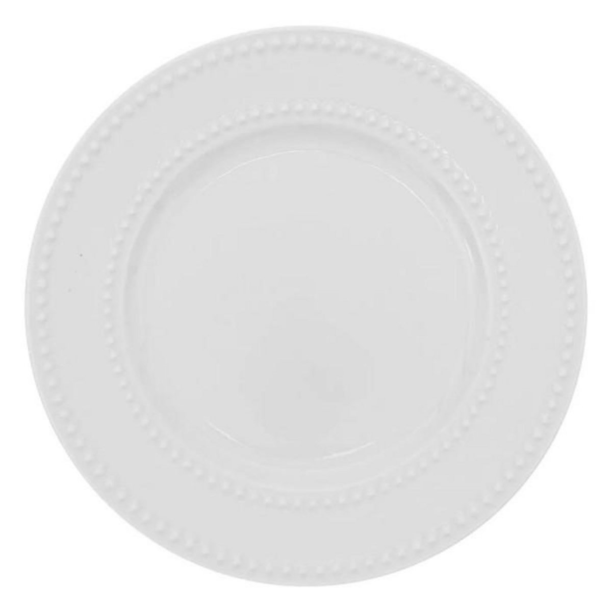 SECRET DE GOURMET Service de Table en Porcelaine 18 Pièces  Perle  27cm Blanc