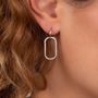 Voir la diapositive 2 : SC CRYSTAL Boucles d'oreilles  SC Crystal ornées de Cristaux scintillants en Métal rhodié