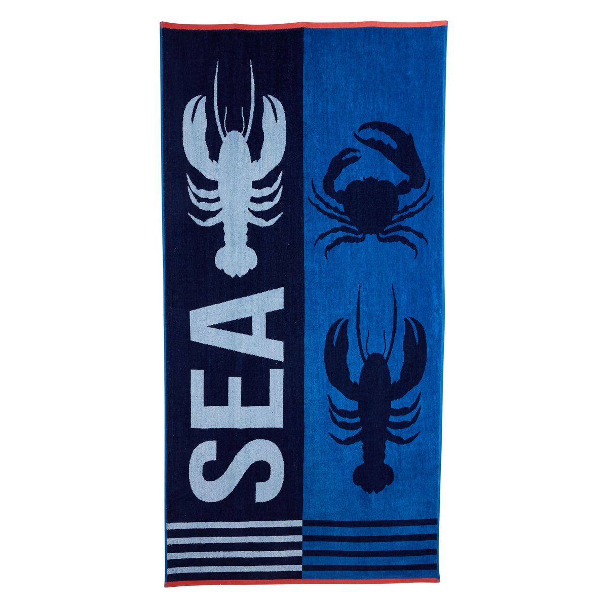 ACTUEL Drap de plage fantaisie en coton 400 g/m²  SEA