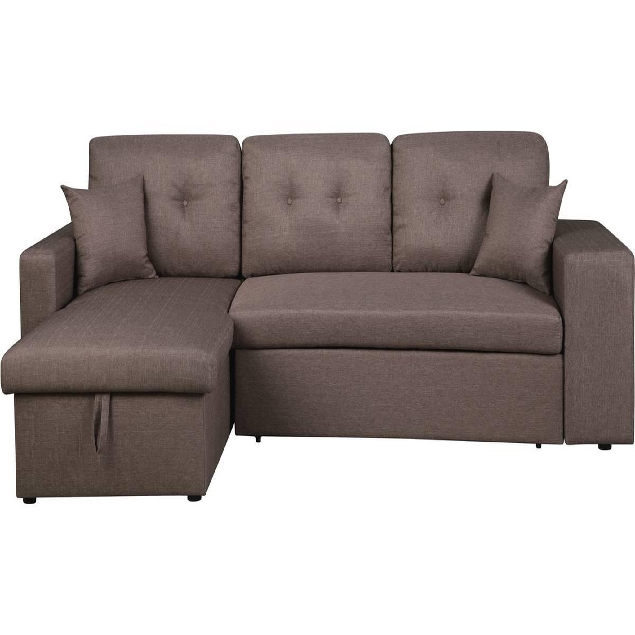 Voir la diapositive 3 : Habitat et Jardin Canapé d'angle convertible/réversible  axel  - 3 places - taupe