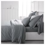 TODAY Housse de Couette unie en Coton 57 fils. Coloris disponibles : Bleu, Beige, Jaune, Rose, Noir, Vert, Rouge, Blanc, Gris