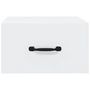 Voir la diapositive 5 : VIDAXL Table de chevet murale Blanc 35x35x20 cm