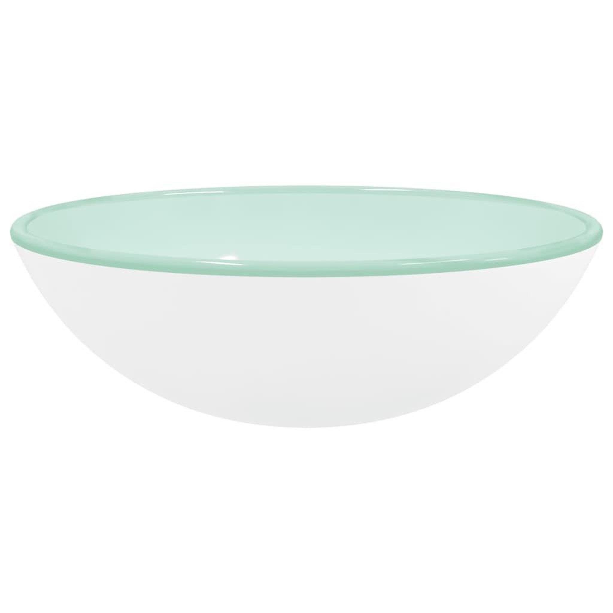 Voir la diapositive 2 : VIDAXL Lavabo Verre trempe 42x14 cm Blanc