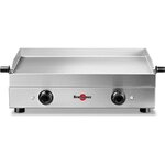 KRAMPOUZ Plancha électrique Saveur inox 2 brûleurs à poser, 64x34 cm