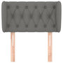 Voir la diapositive 3 : VIDAXL Tete de lit avec oreilles Gris fonce 83x23x78/88 cm Tissu