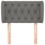 Voir la diapositive 3 : VIDAXL Tete de lit avec oreilles Gris fonce 83x23x78/88 cm Tissu