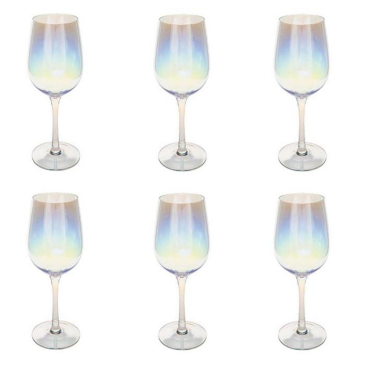 FEERIC LIGHT & CHRISTMAS Lot de 6 Verres à Vin  Fantasy  38cl Transparent
