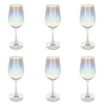 FEERIC LIGHT & CHRISTMAS Lot de 6 Verres à Vin  Fantasy  38cl Transparent