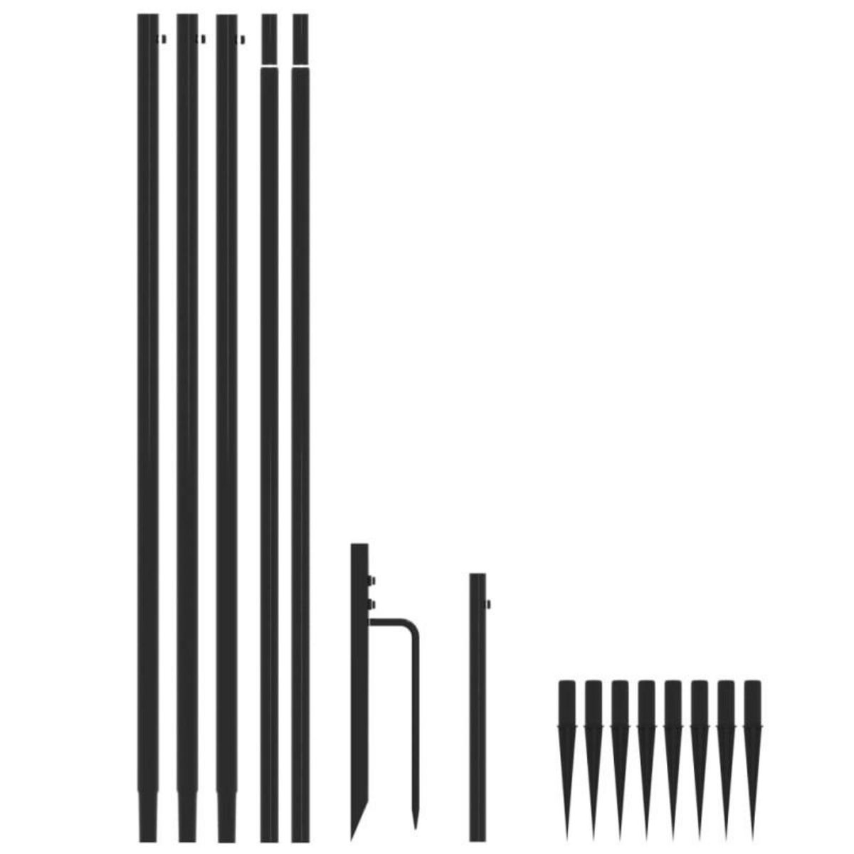 VIDAXL Sapin de Noël à LED Intérieur Extérieur 576 LED bleu 3,6 m