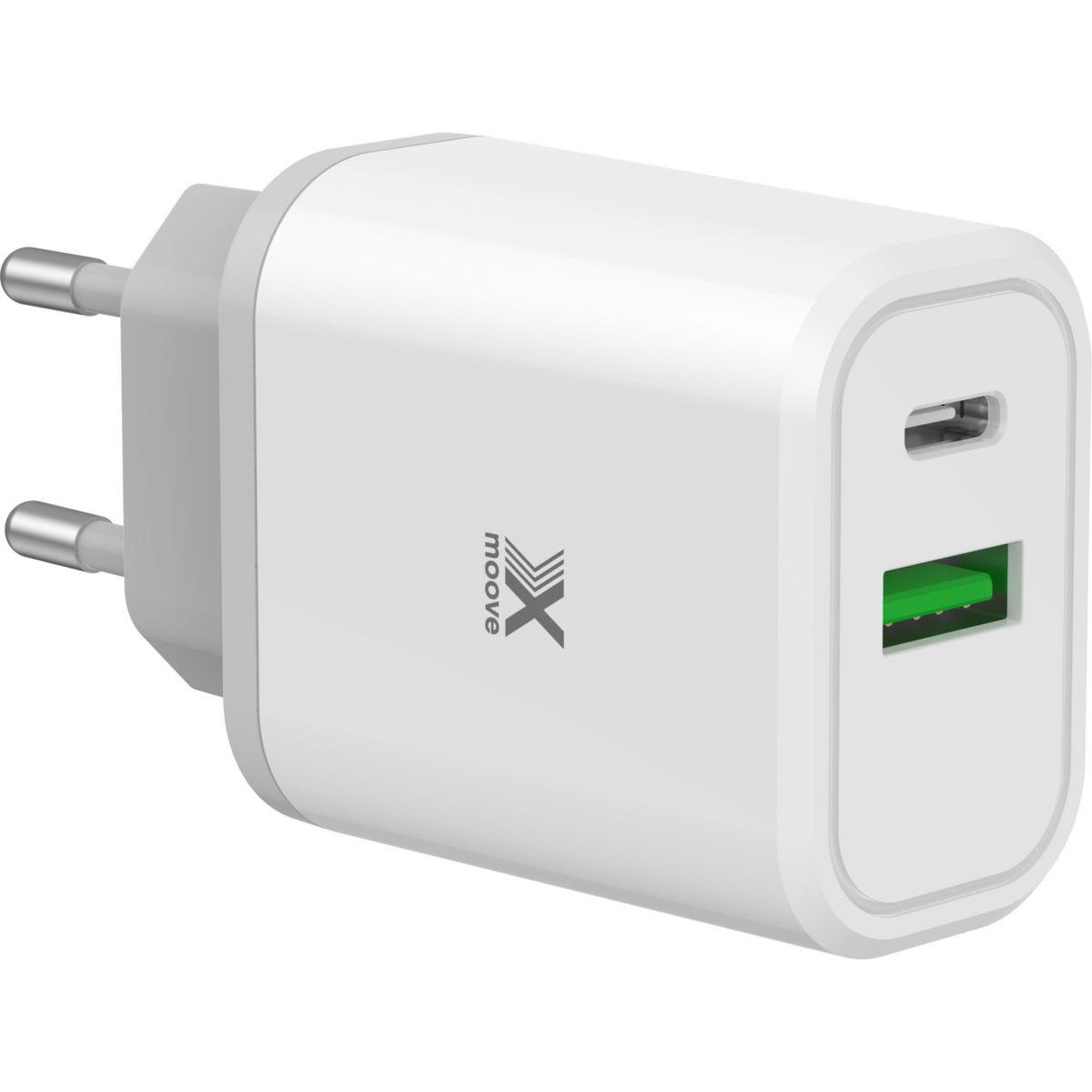 X-moove Chargeur secteur 30w usb-c et usb-a powerdelivery