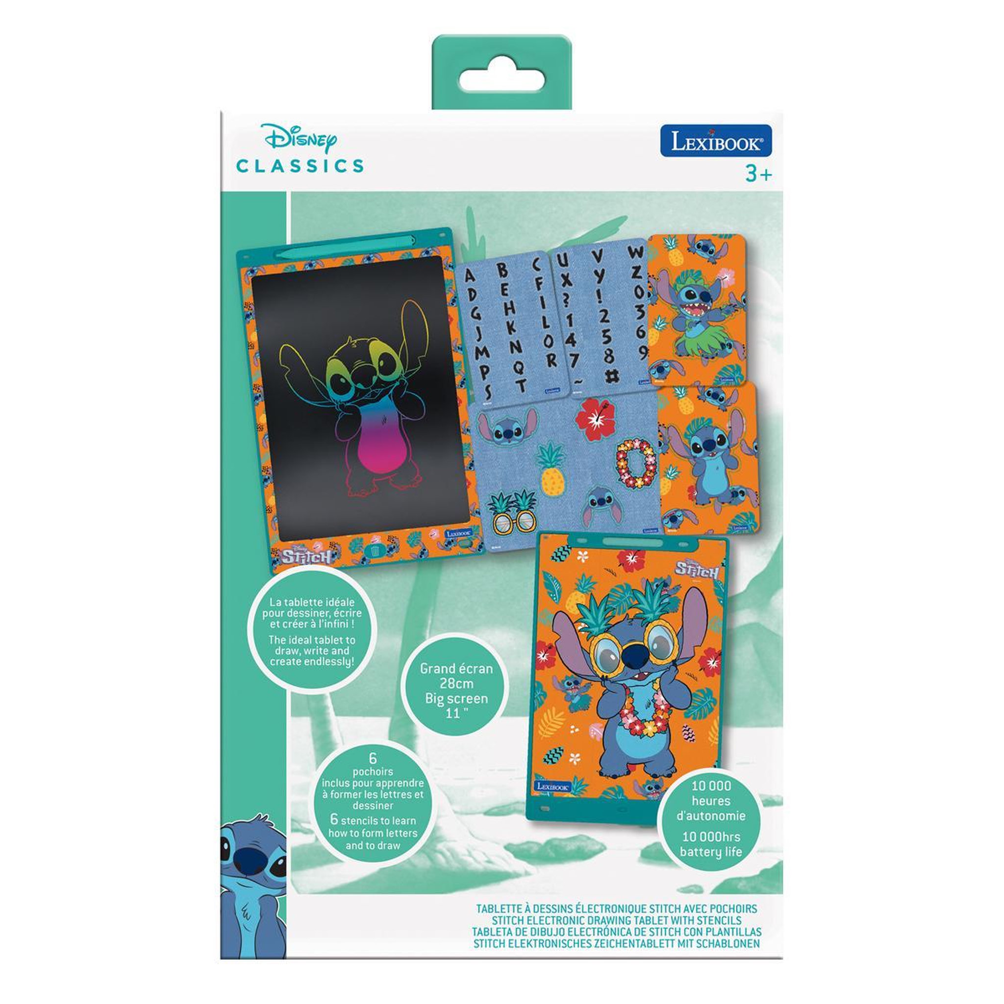 Voir la diapositive 6 : Lexibook Tablette à Dessins électronique multicolore Stitch