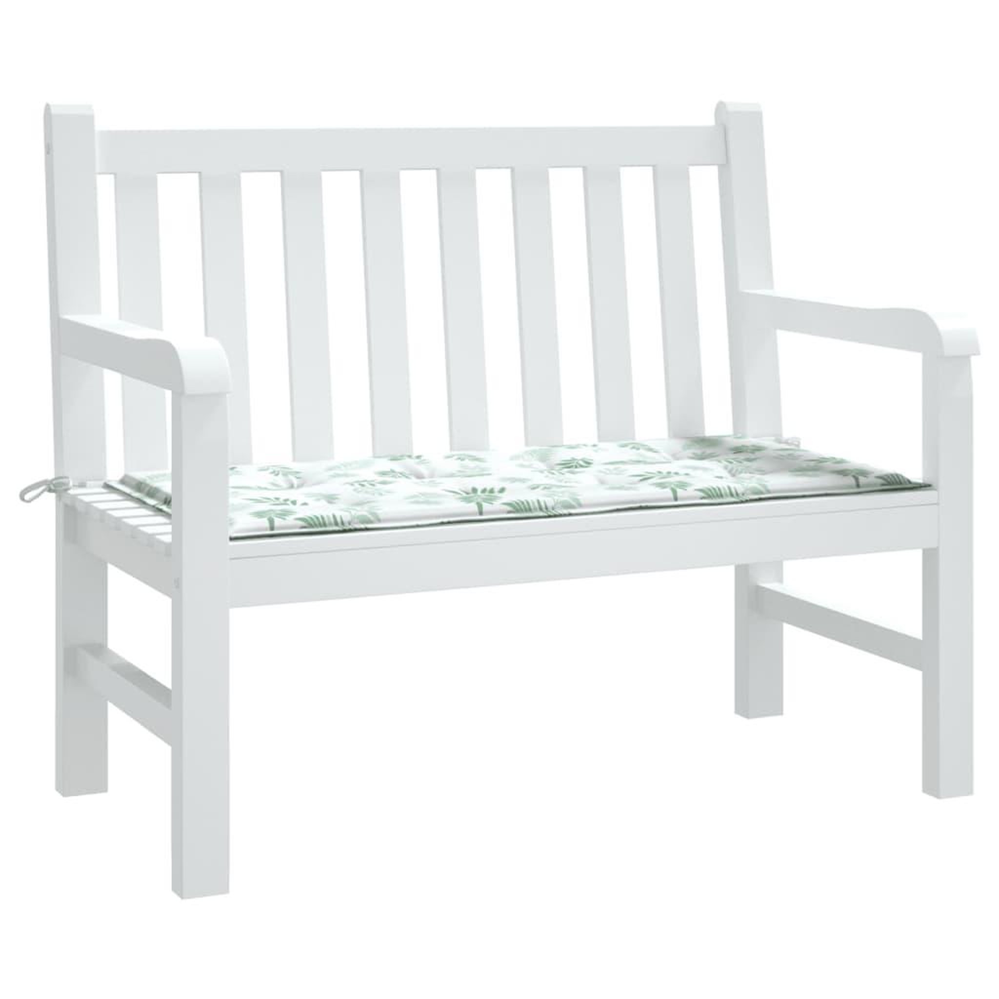 Voir la diapositive 3 : VIDAXL Coussin de banc de jardin motif de feuilles 120x50x3 cm