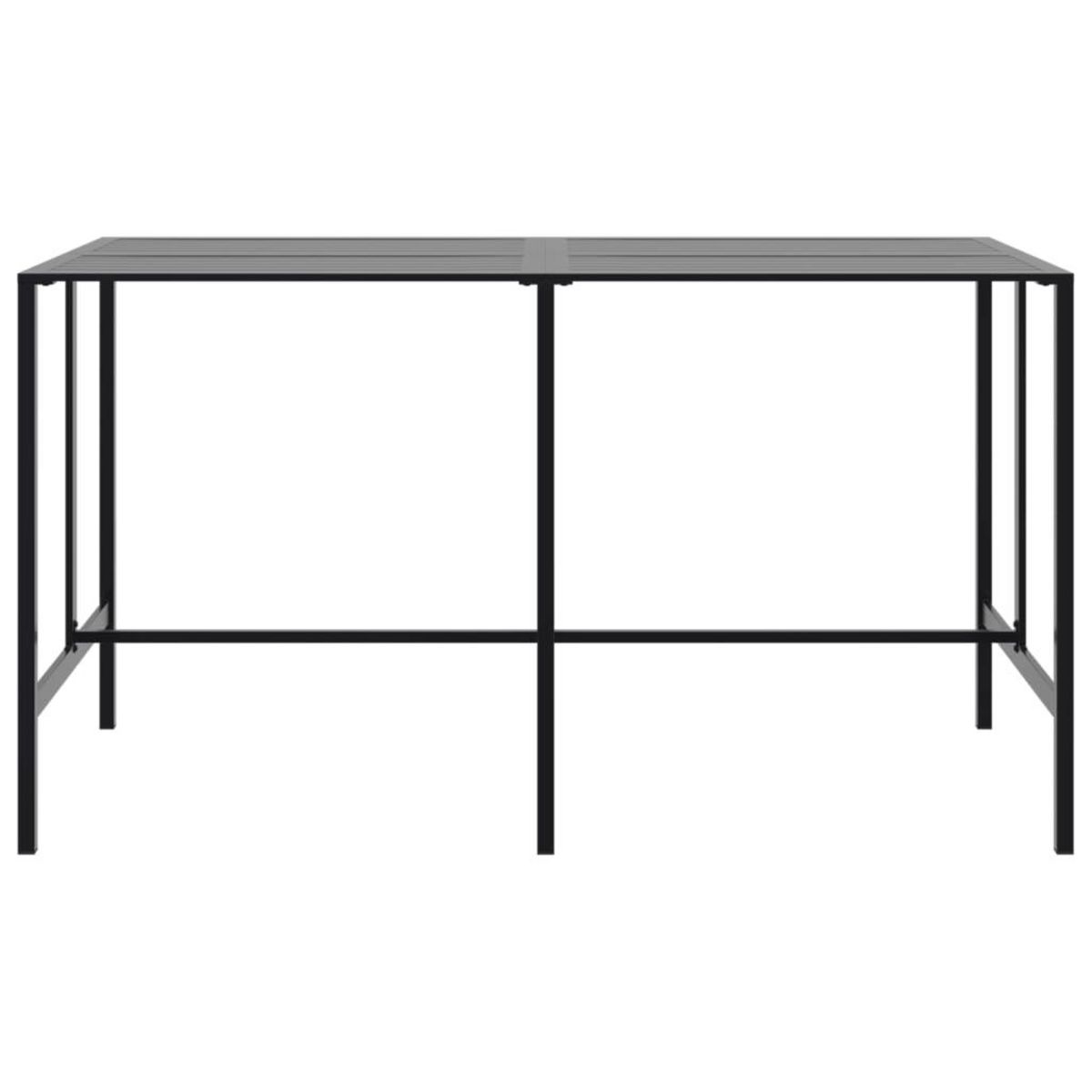 VIDAXL Table de bar noir 200x100x110 cm acier enduit de poudre