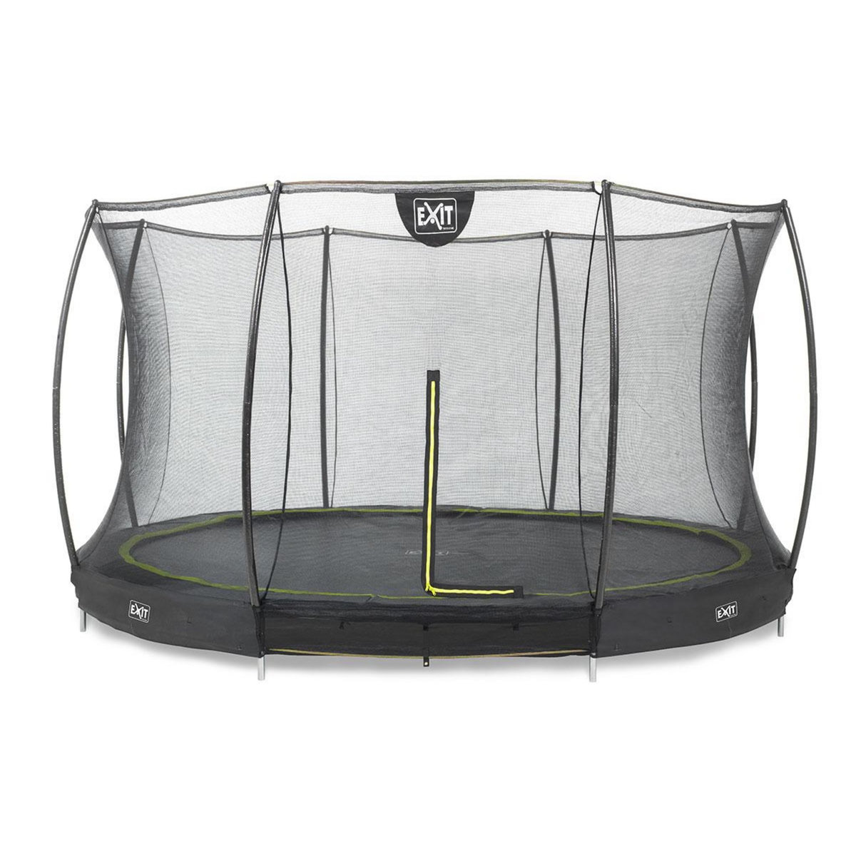EXIT TOYS Trampoline enterré Silhouette Ø 3,66 m avec filet de sécurité Noir - Exit Toys