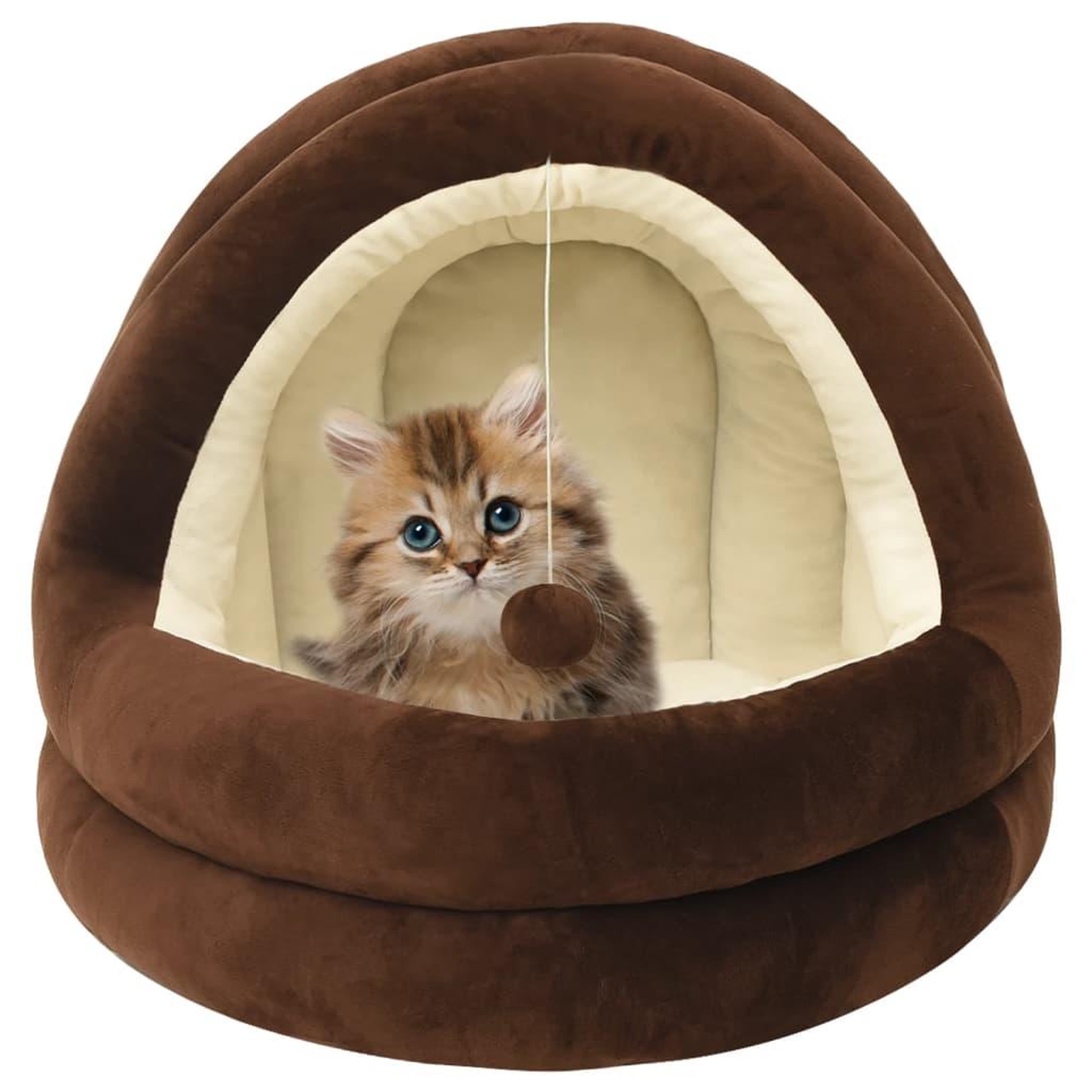 VIDAXL Lit pour chat 40x40x35 cm Marron et creme