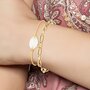  Lot de 2 bracelets SC Bohème en Laiton Finement doré orné d'un quartz blanc