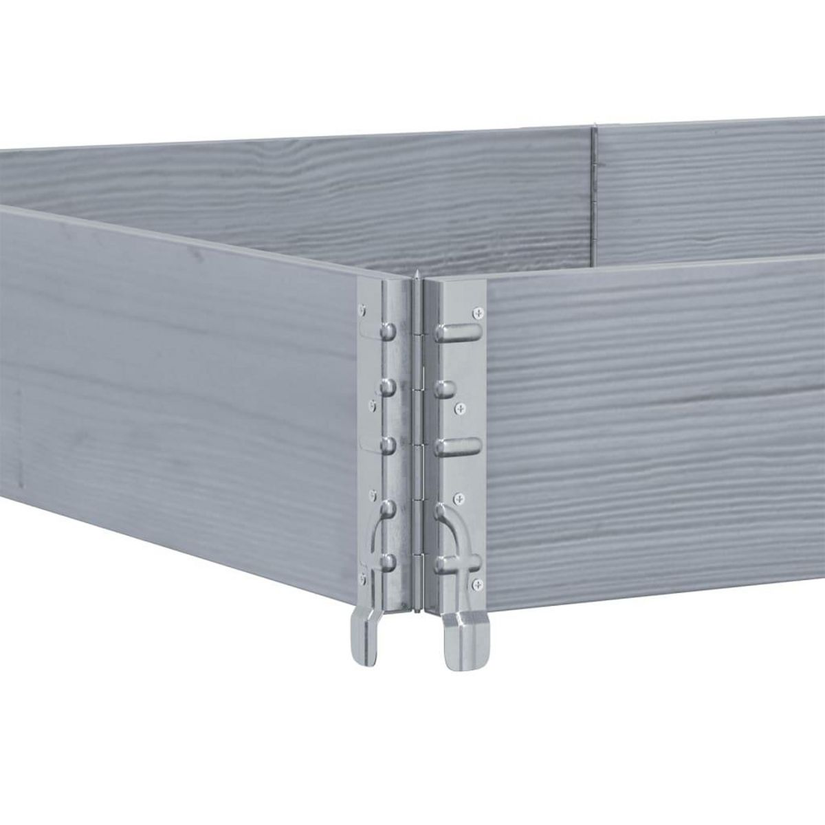 VIDAXL Jardiniere gris 150x100 cm bois de pin massif